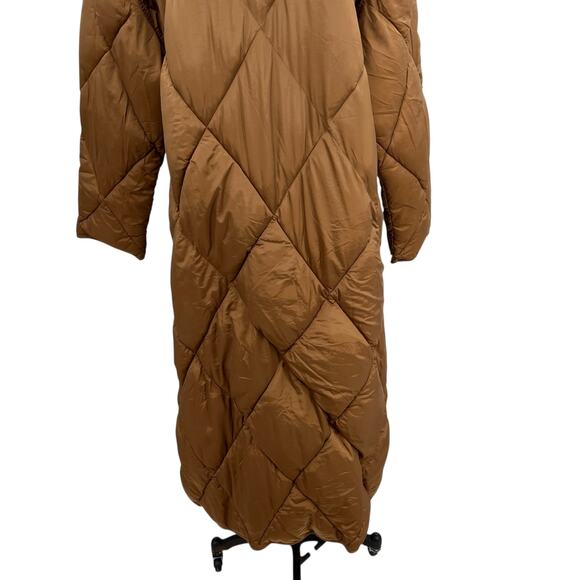 Free People We The Free Joanna Maxi Puffer Jacket Brown Tan Size XL - Picture 13 of 16